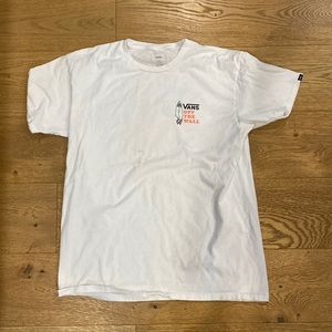 Vans x Ron Jon Surf Shop Flamingo White T-Shirt Large